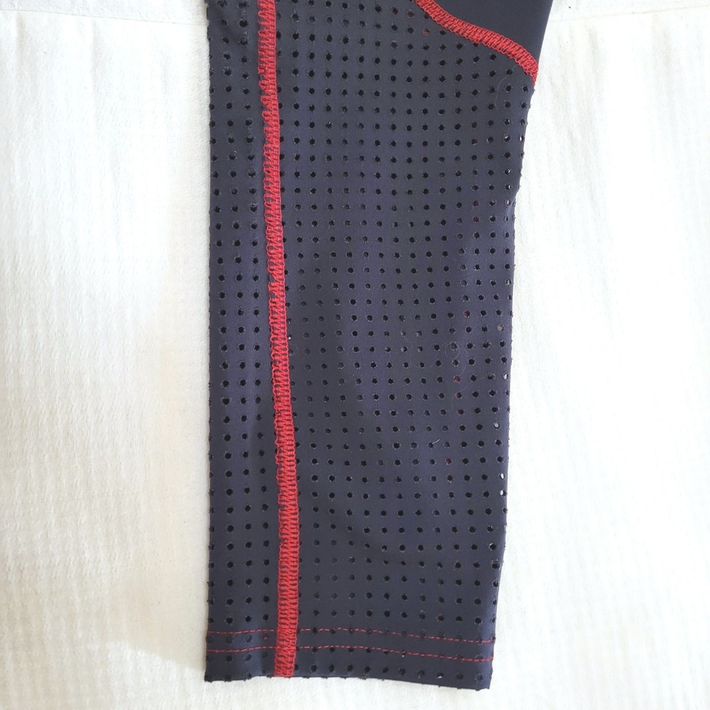 Ariat Tek Team Navy Red Full Seat Silicone Grip Equestrian Riding Pants Tights M - Picture 4 of 12